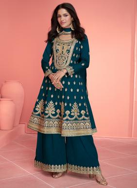 Nurvi Premium Silk Wholesale Readymade Palazzo Suits 2 Pieces
